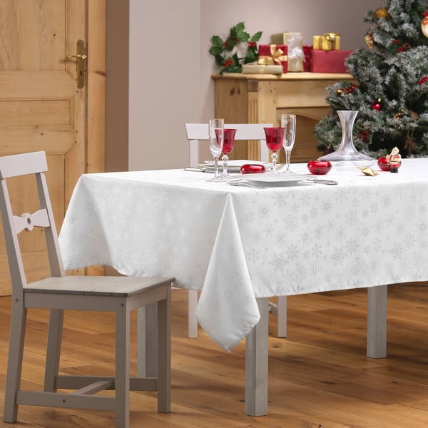 Ubrus s vánočním motivem z žakáru 140x240 cm Flocons – douceur d'intérieur