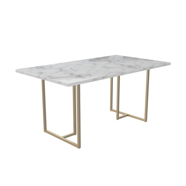 Jídelní stůl s deskou v dekoru mramoru 90x160 cm Astor – CosmoLiving by Cosmopolitan