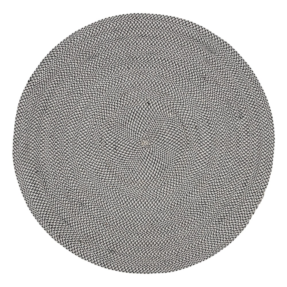 Šedý koberec z recyklovaného plastu Kave Home Rodhe, ø 150 cm