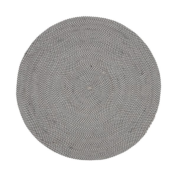 Šedý koberec z recyklovaného plastu Kave Home Rodhe, ø 150 cm