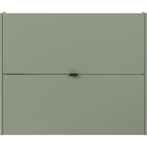 Šedozelený výklopný/závěsný botník v dekoru dubu 100x83x18 cm Ameca – Germania-image-2