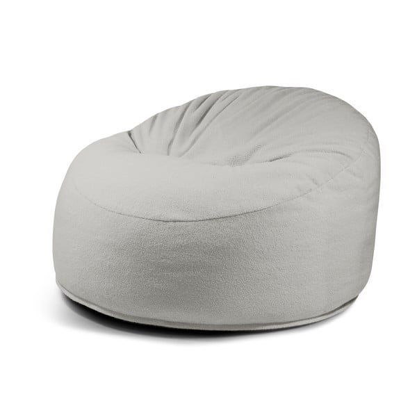 Světle šedý sedací vak z textilie bouclé Om 110 – SLOWDOWN