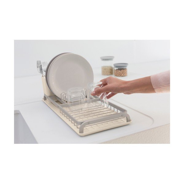 Béžový kovový odkapávač 46x20 cm – Brabantia-image-4