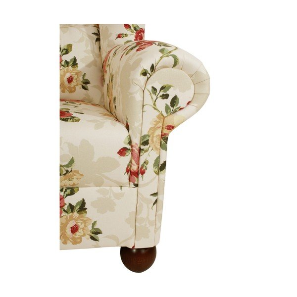 Béžové květované křeslo ušák Max Winzer Monarch Chenille-image-2