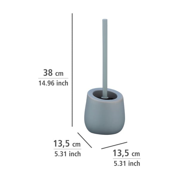 Šedý keramický toaletní kartáč Wenko Badi-image-1