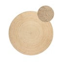 Slonovinový oboustranný jutový kulatý koberec ø 100 cm Braided – Hanse Home