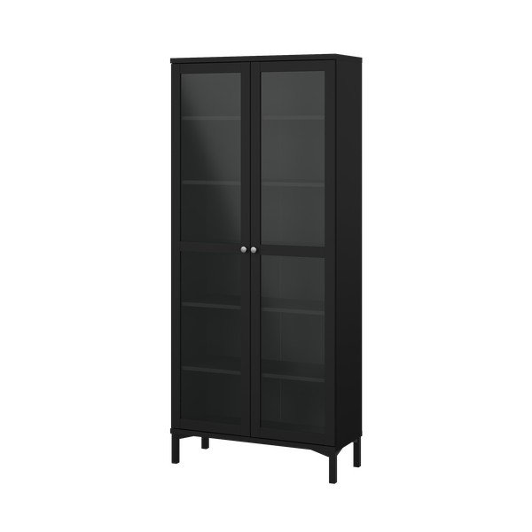 Černá vitrína 89x203 cm Roma – Tvilum-image-2