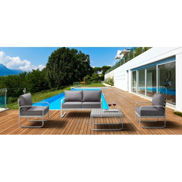 Světle šedé kovové zahradní křeslo Ischia – Tomasucci-image-1