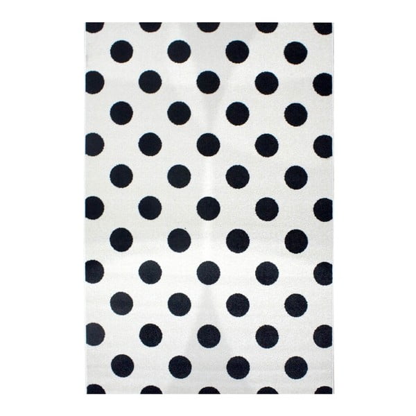 Černo-bílý koberec Razzo Dotts, 150 x 230 cm