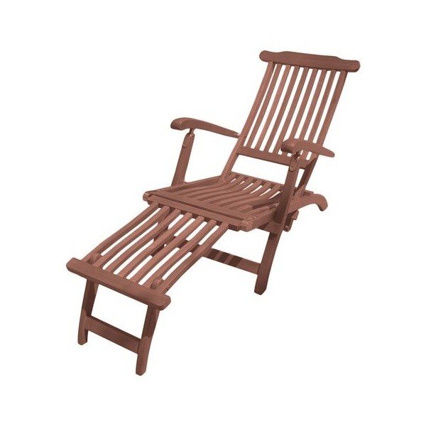 Hnědé dřevěné zahradní lehátko Phoenix – Garden Pleasure-image-2