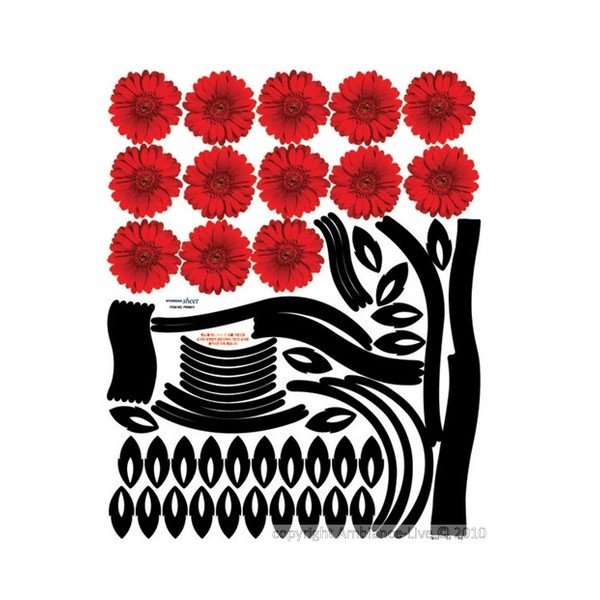 Samolepka Ambiance Red Gerbera Tree-image-2