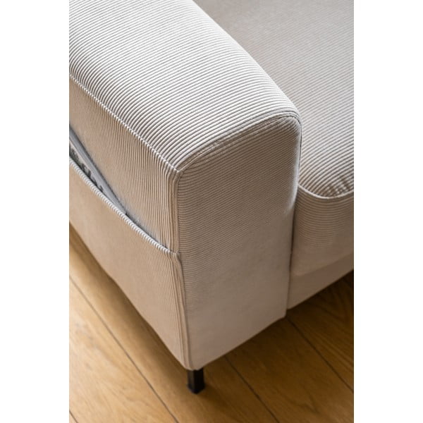 Béžové manšestrové křeslo Lofty Lilly – Miuform-image-4