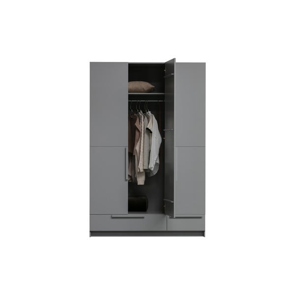 Šedá modulární skříň z borovicového dřeva 142x215 cm Pure – WOOOD-image-4