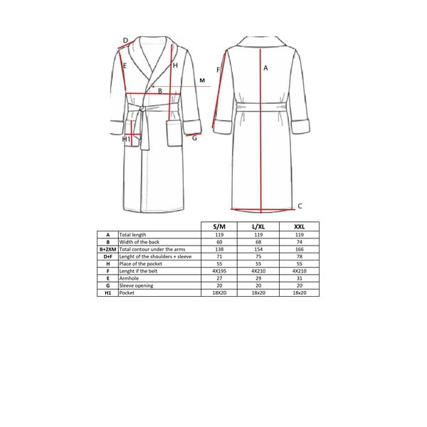 Světle růžový bavlněný župan velikost S/M Lindu – Tiseco Home Studio-image-4