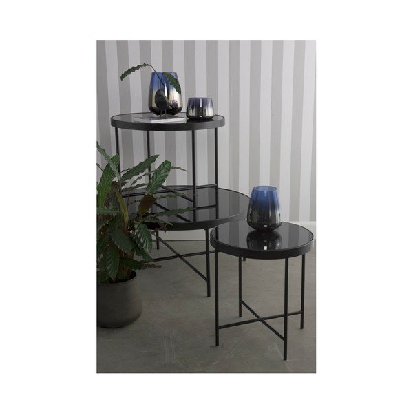 Černý konferenční stolek Leitmotiv Smooth XL, ⌀ 60 cm-image-1