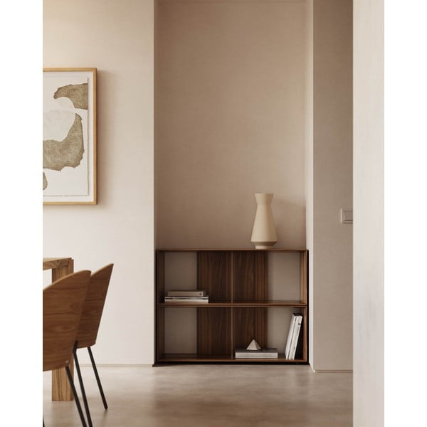 Modulární policový systém v dekoru ořechu v přírodní barvě 2 ks 101x76 cm Litto – Kave Home-image-1