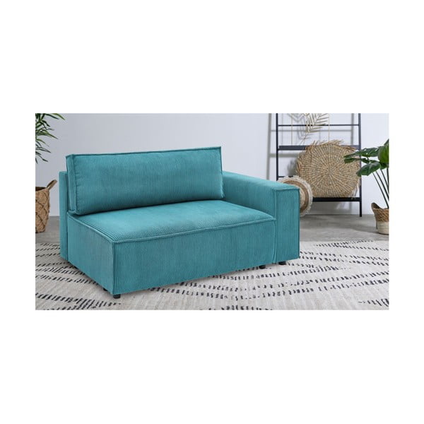 Modrý manšestrový modul pohovky, pravý roh Nihad modular – Bobochic Paris-image-1