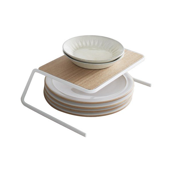 Bílá/v přírodní barvě dřevěná přídavná polička 19,5x19,5 cm Tosca – YAMAZAKI-image-3