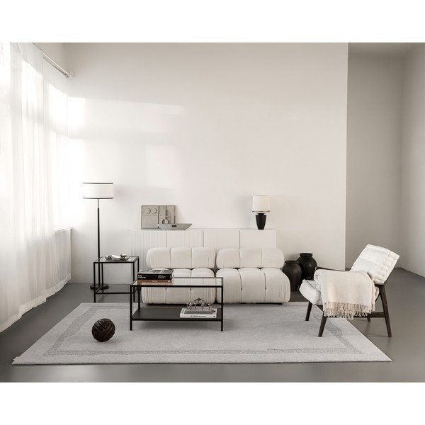 Světle šedý vlněný koberec 133x190 cm Morphic Rocca – Agnella-image-4