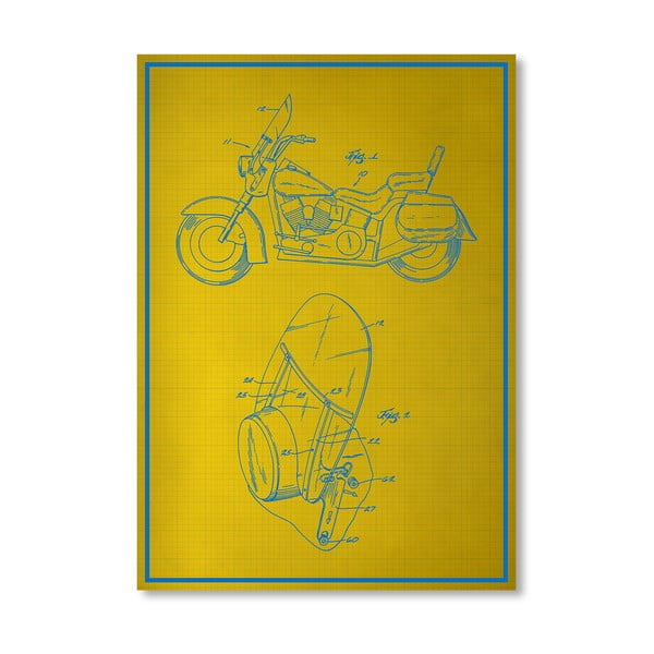 Plakát Motorcycle, 30x42 cm