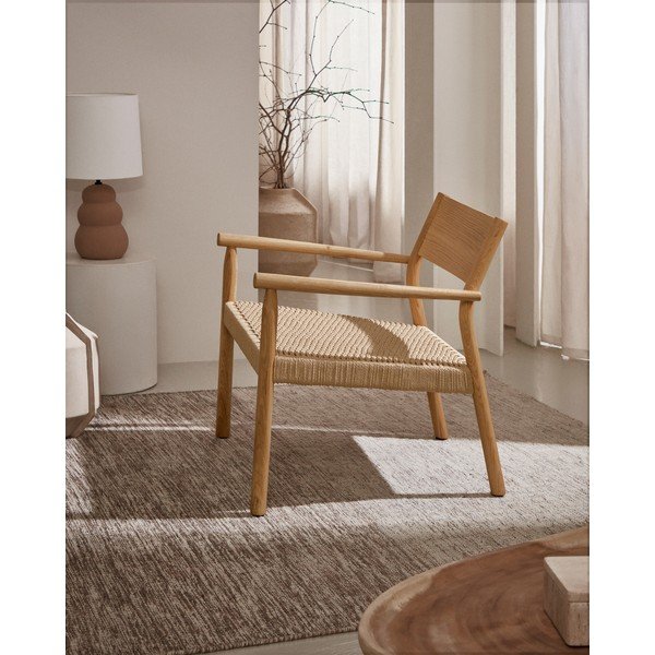 Křeslo ve světle přírodní barvě s výpletem Yalia – Kave Home-image-1