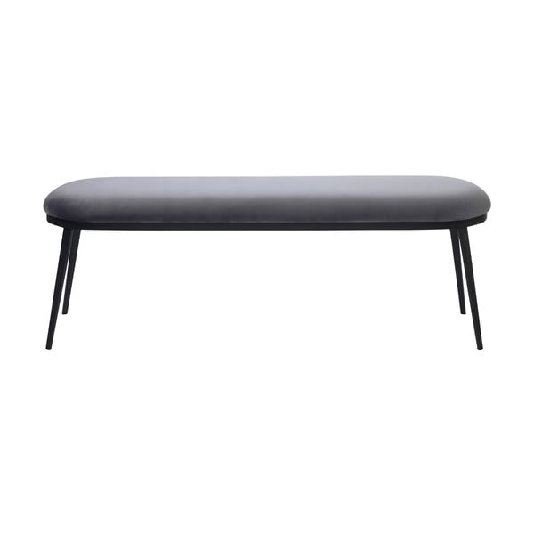 Šedá sametová lavice Gain – Unique Furniture