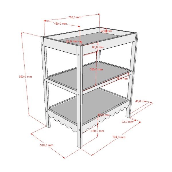 Béžový přebalovací pult s přebalovacím pultem Swingo – Vipack-image-2
