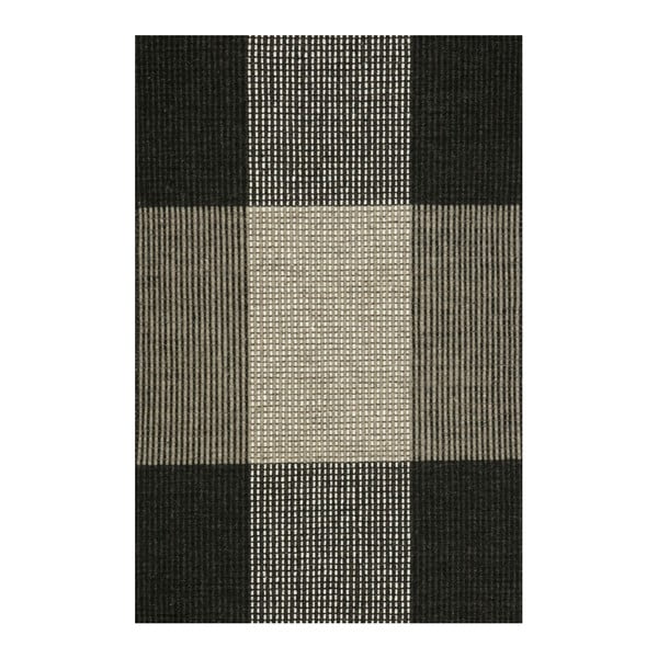 Šedý ručně tkaný vlněný koberec Linie Design Bologna, 50 x 80 cm