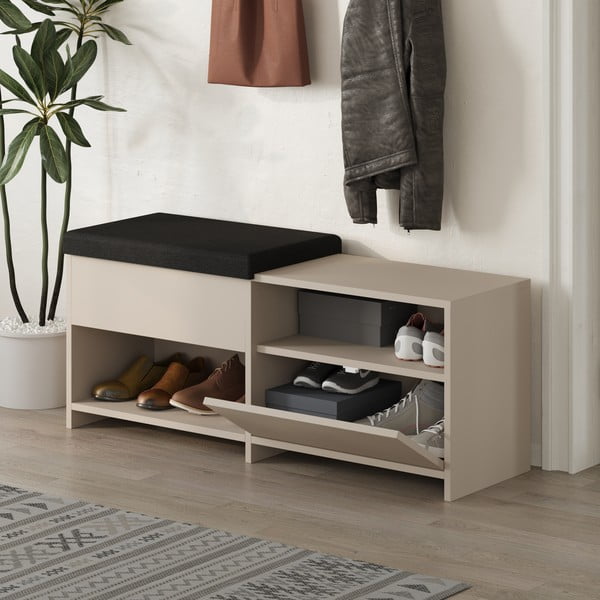 Krémový botník s lavicí Romi – Marckeric-image-2