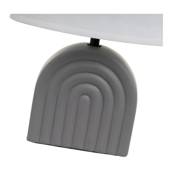 Bílo-šedá keramická stolní lampa s textilním stínidlem (výška 31 cm) – Casa Selección-image-3