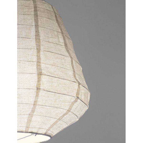 Bílé lněné závěsné svítidlo ø 36 cm Linnet – Nova Luce-image-4