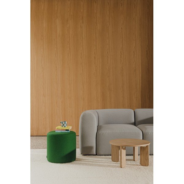 Zelený vlněný taburet Folk – noo.ma-image-1