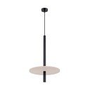 Černé/béžové kovové závěsné svítidlo ø 30 cm Rilu – Sollux