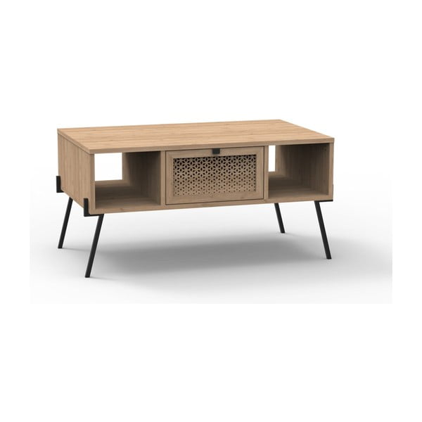 Konferenční stolek v dekoru dubu v přírodní barvě 60x100 cm Evan – Marckeric