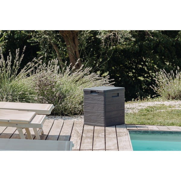 Tmavě šedý zahradní úložný box Woodys – Toomax-image-1
