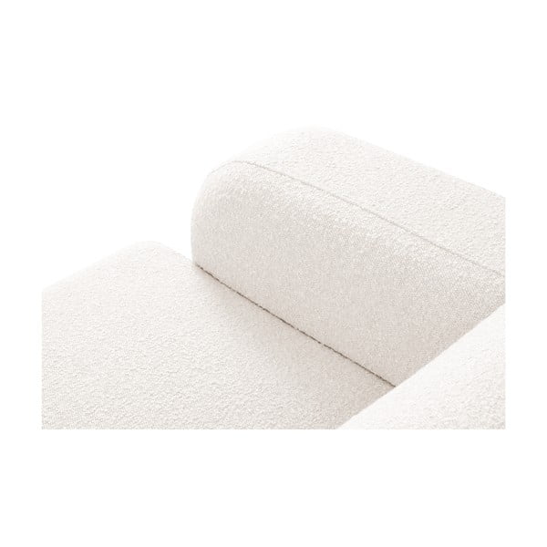 Bílá rohová pohovka z textilie bouclé (pravý roh) Molino – Micadoni Home-image-4