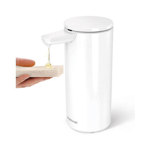 Bílý bezdotykový kovový dávkovač mýdla 414 ml – simplehuman-image-3