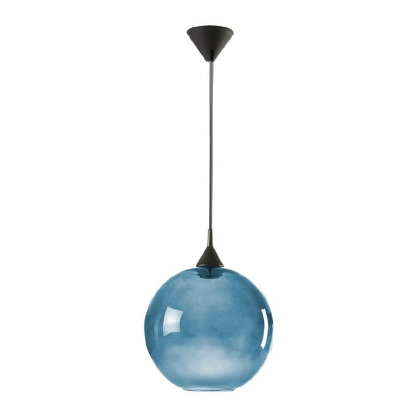 Modré závěsné svítidlo z recyklovaného skla Really Nice Things, ø 33 cm