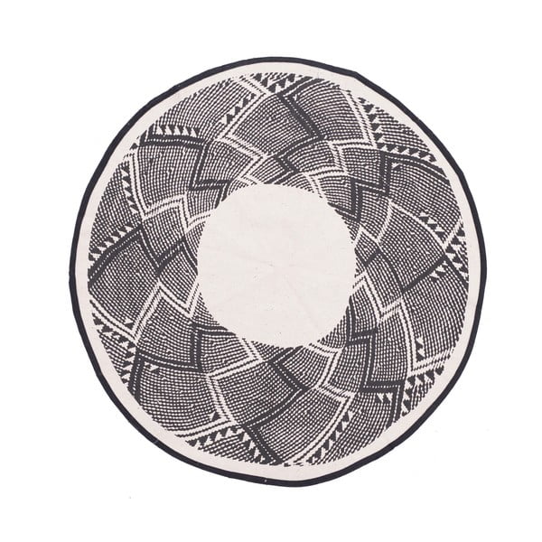 Bavlněný kruhový koberec InArt Trippy, ⌀ 90 cm