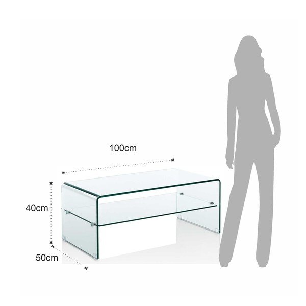 Skleněný konferenční stolek 50x100 cm Cristal Evo – Tomasucci-image-4
