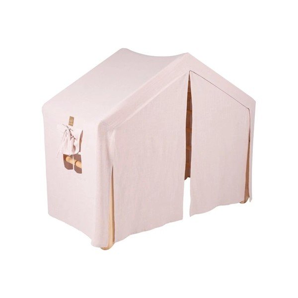 Růžový/v přírodní barvě pikler trojúhelník z borovicového dřeva 112x61x94 cm Montessori – Meowbaby-image-3