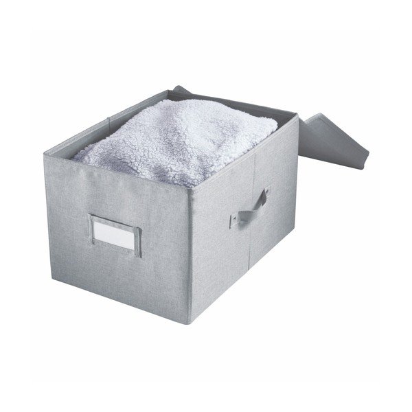 Šedý úložný box iDesign Codi, 39 x 28 cm-image-2