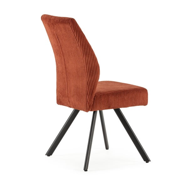 Oranžové manšestrové jídelní židle v sadě 2 ks Anibal – Marckeric-image-4