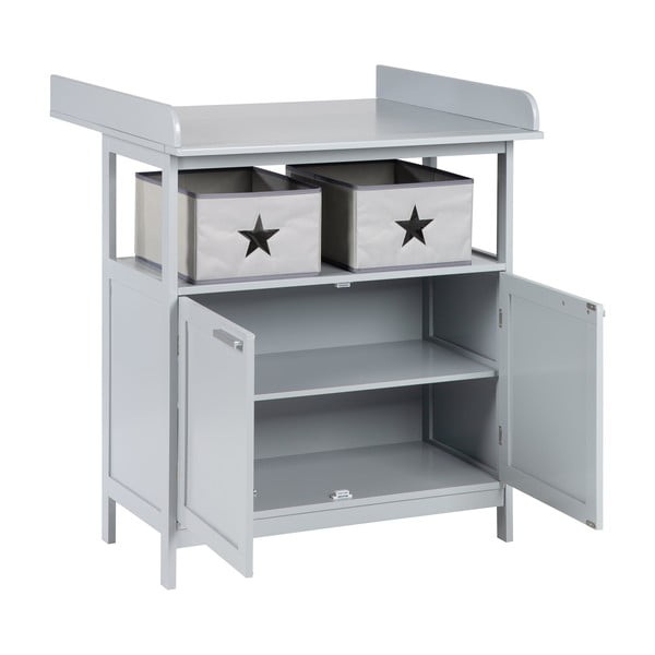 Šedá dětská komoda s přebalovacím pultem 87x100x75 cm Hamburg – Roba-image-2
