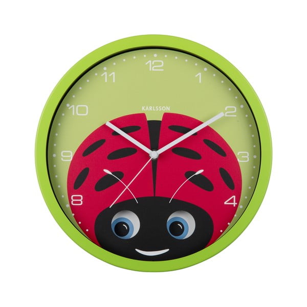 Dětské hodiny ø 31 cm Peekaboo Ladybug – Karlsson