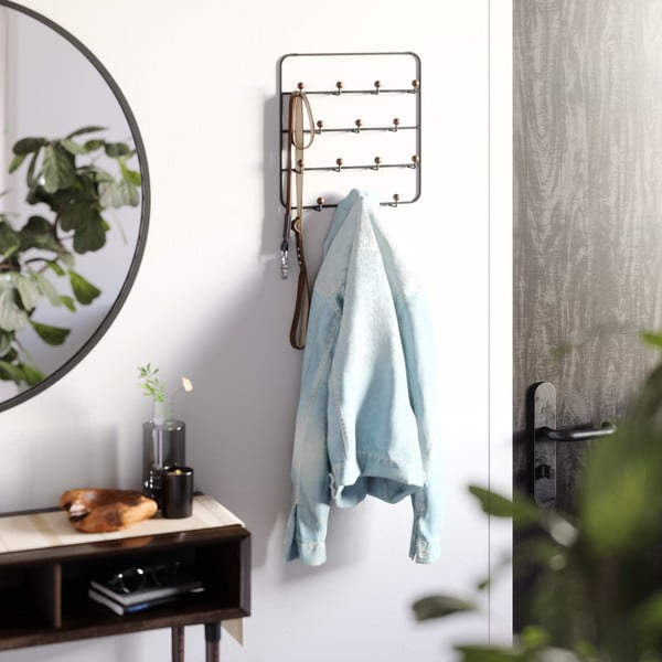 Černý přírodní kovový věšák na dveře 36 cm Estique – Umbra-image-1