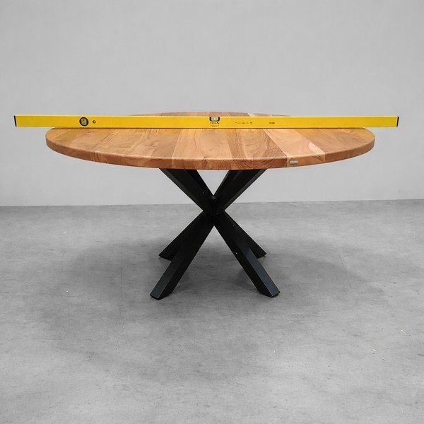 Kulatý jídelní stůl s deskou z akácie ø 150 cm Argo - II. jakost – Kave Home-image-3