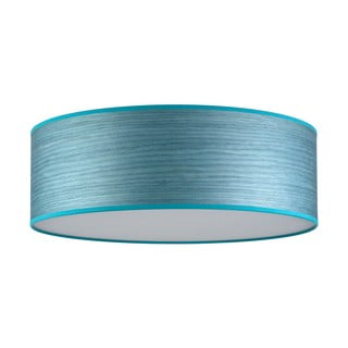 Modré stropní svítidlo z přírodní dýhy Ocho Sotto Luce XL, ⌀ 45 cm