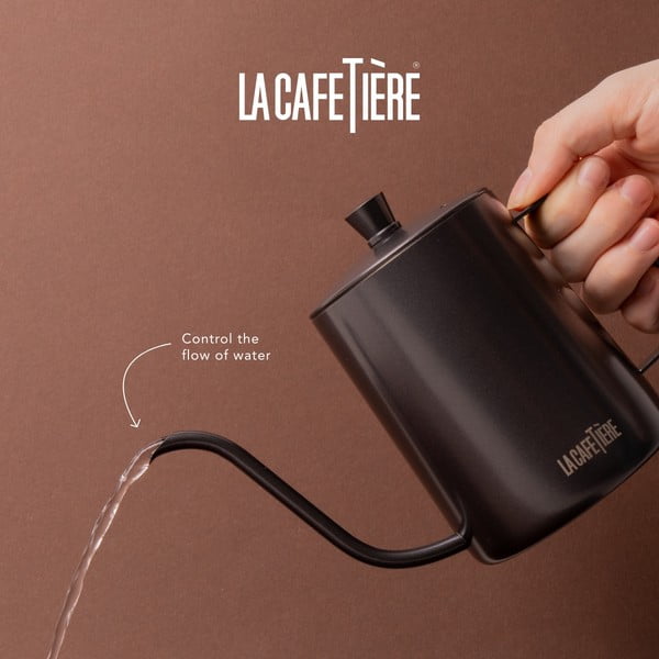 Šedá konvice na přípravu kávy z nerezové oceli 0.6 l La Cafetiere - Kitchen Craft-image-1