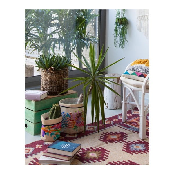 Sada 2 textilních obalů na květináč Madre Selva Floral-image-1